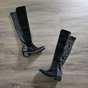 Stuart Weitzman for Russell & Bromley Black Suede Over the Knee Boots Size 36